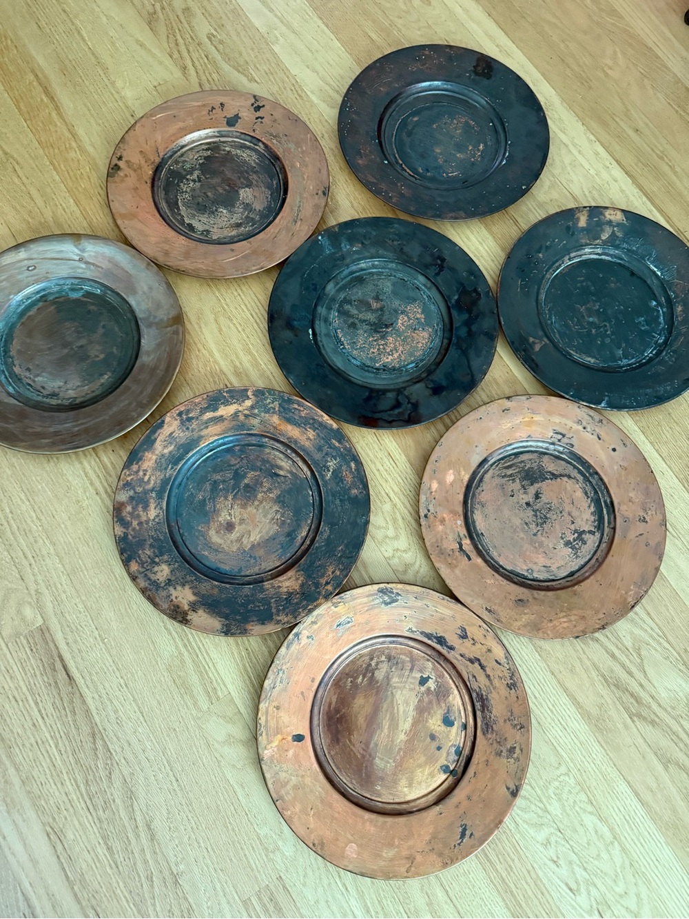 Pier 1 Copper-Tone Decorative Charger Plates